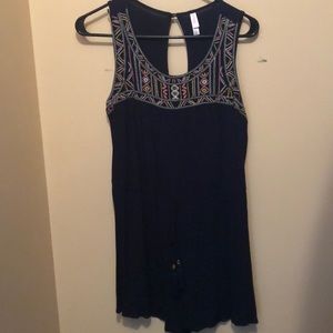 Navy sleeveless romper